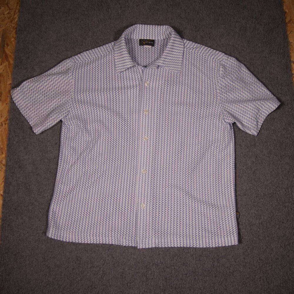 Pop Icon Shiort Sleeve Button Up Size Mens Medium